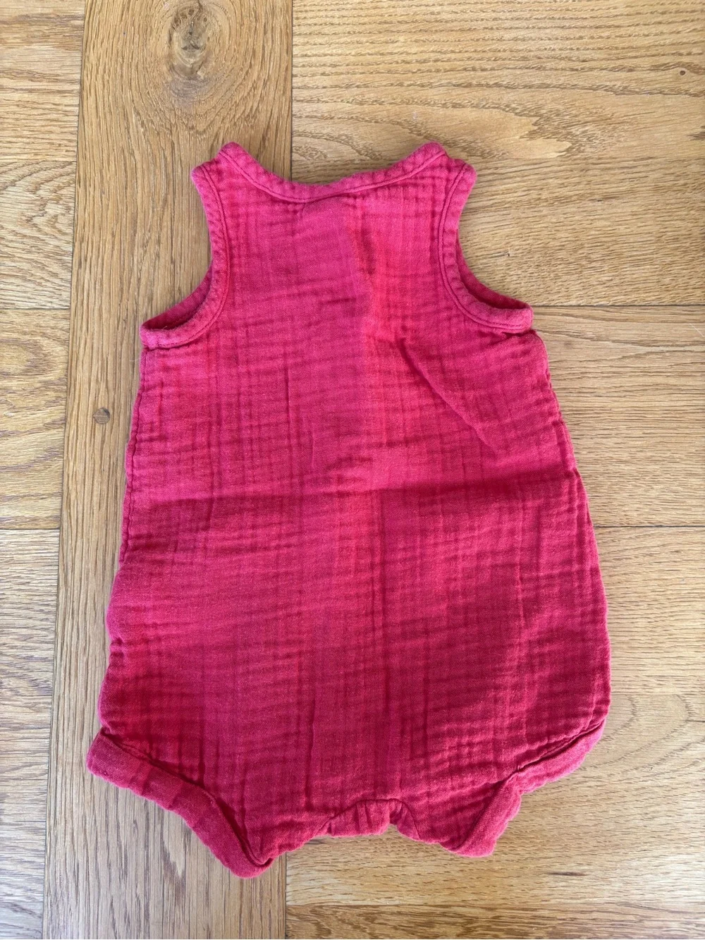 Muslin Romper | Red